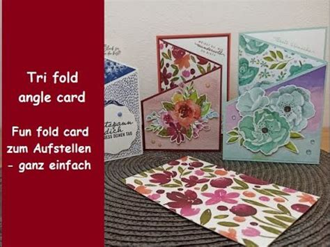 Tri fold angle card - Fun fold card - Aufstellkarte - einfach und schnell - Stampin´Up! - YouTube