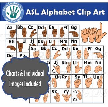 ASL Alphabet American Sign Language Clipart by Handy Teaching Tools