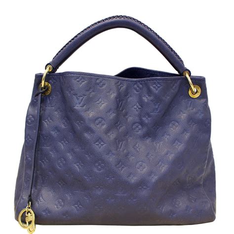 Louis Vuitton Artsy MM Empreinte Leather Shoulder Bag Blue