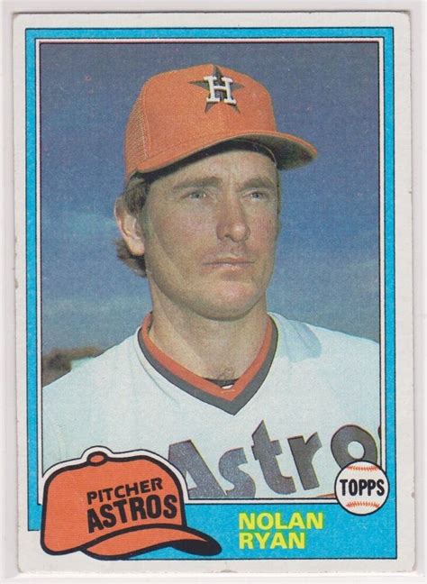 1981 NOLAN RYAN - Topps Baseball Card # 240 - Houston Astros - Vintage ...