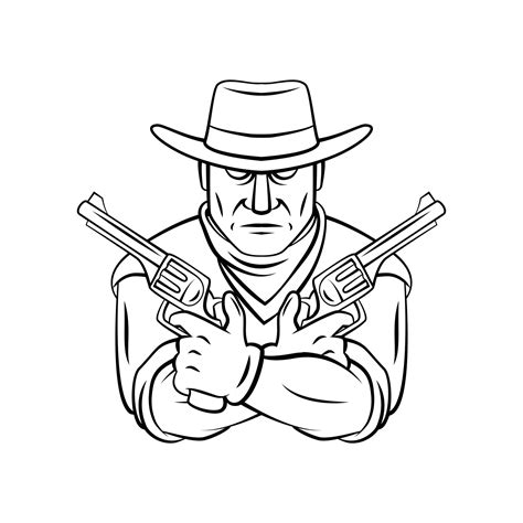 Cowboy Guns Illustration Design 20122761 Vector Art at Vecteezy