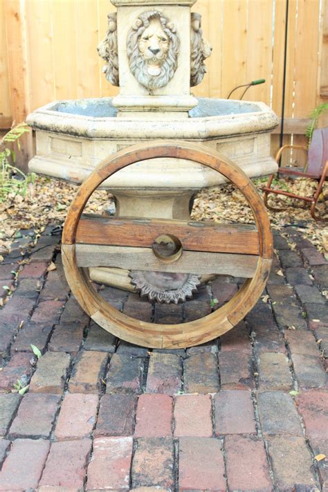 Antique Wood Pully Wheel 24 Large Flat Belt Split Pulley Industrial ...