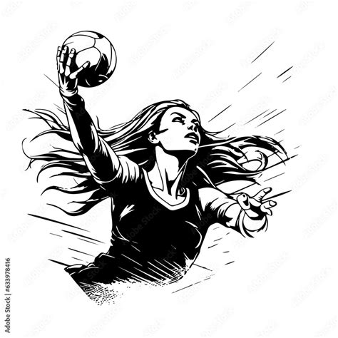 Volleyball Line Art, Volleyball Vector, Volleyball illustration, Sports ...