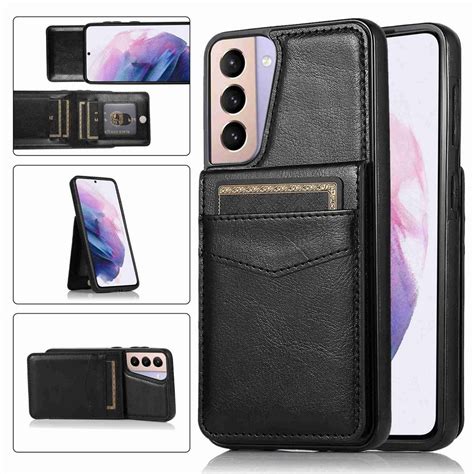 Dteck Back Wallet Phone Case for Samsung Galaxy S21 4G 5G with ID & Credit Card Holder Slots ...