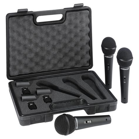 Behringer XM1800S Ultravoice Dynamic Microphone, 3 Pack at Gear4music