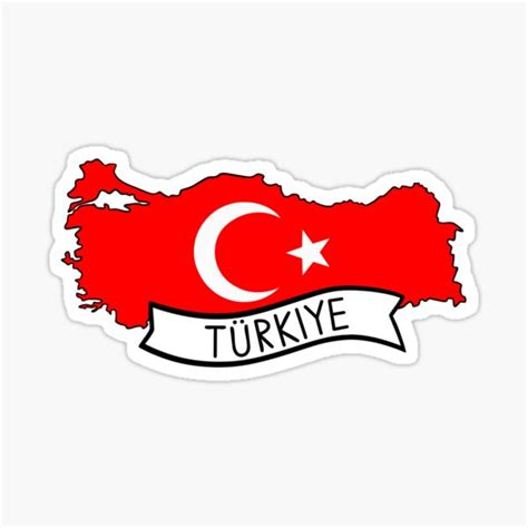 "Turkey Türkiye Country Flag Map Sticker" Sticker for Sale by ...