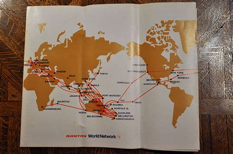 Qantas 1973 Route map - Wild About Travel