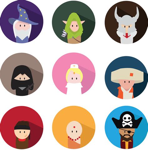 Chacracter avatar game icons 6191039 Vector Art at Vecteezy