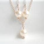 Bridal Pearls Rose Gold Swarovski Pearl Cream Rose Necklace And ...