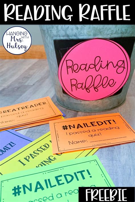 Reading Raffle Freebie | Reading bookmarks, Reading ideas, Raffle