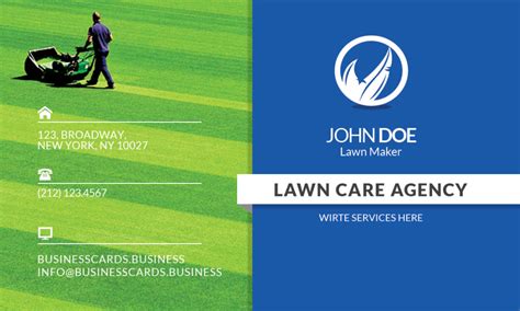 Lawn Care Business Cards Templates Free