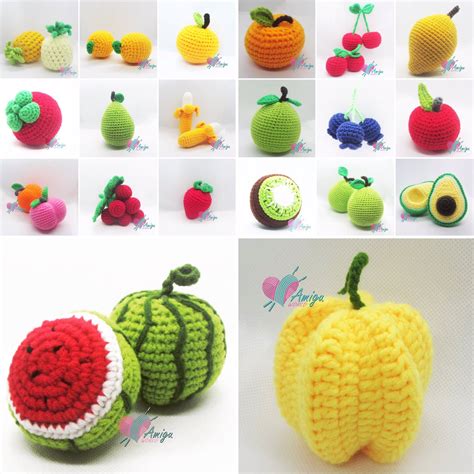 FREE PATTERN - Fruit amigurumi - Amiguworld | Crochet food, Crochet amigurumi free, Crochet fruit