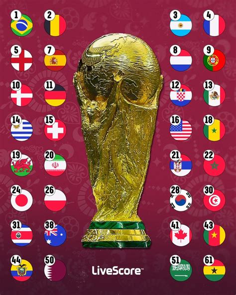 All 32 Teams According To FIFA World Cup Rankings : r/worldcup