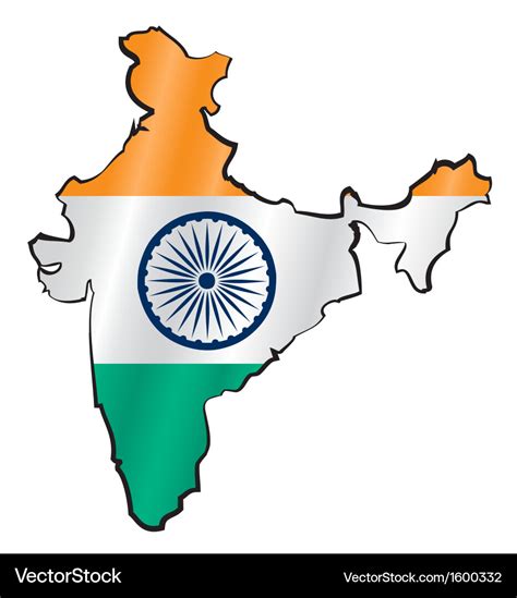 India Map With Flag