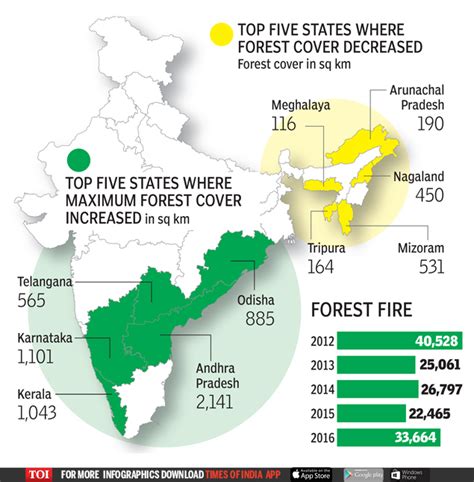 Infographic: India adds to its green cover, but concerns remain - Times ...