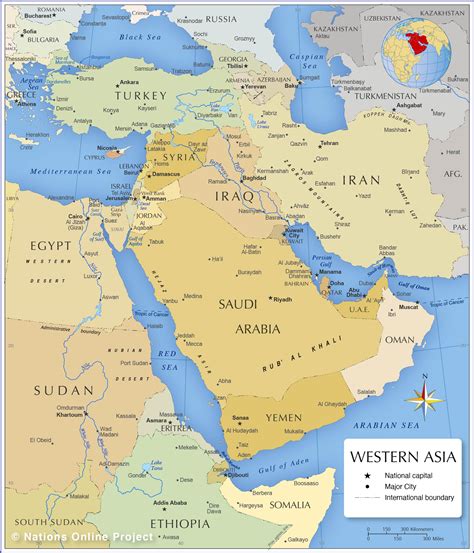 Map of Countries in Western Asia and the Middle East - Nations Online Project