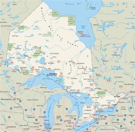 Ontario highway map - Ontheworldmap.com