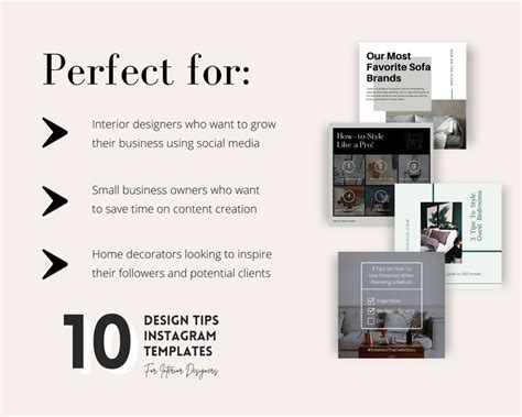 Editable Design Tips Instagram Template Interior Designer Social Media ...