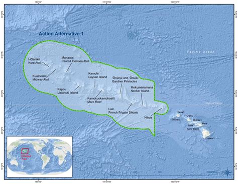 Map of the proposed marine sanctuary in the Papahānaumokuākea Marine National Monument - Marine ...