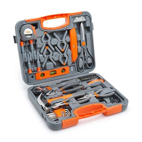 HDX 3/8 in. Homeowners Tool Set (76-Piece)-H76HOS - The Home Depot | Hand tool sets, Best hand ...