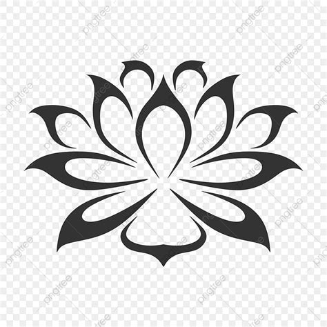 Simple Lotus Flower Silhouette PNG Images, Lotus Flower Vector Logo ...