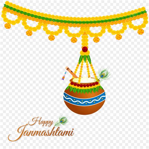 Feliz Festival Indio Krishna Janmashtami Con Dahi Handi Vector PNG ,dibujos Krishna Janmashtami ...