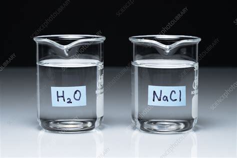 Water and table salt solution - Stock Image - C058/7095 - Science Photo ...