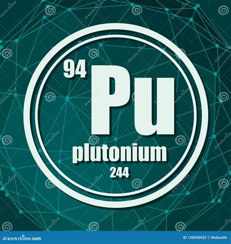 Plutonium Chemical Element Cartoon Vector | CartoonDealer.com #83099157