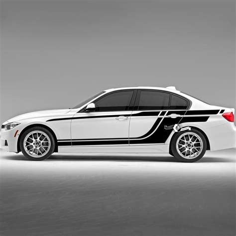 Pair BMW Hood Doors Side Stripes Rally Motorsport Vinyl Decal Sticker ...