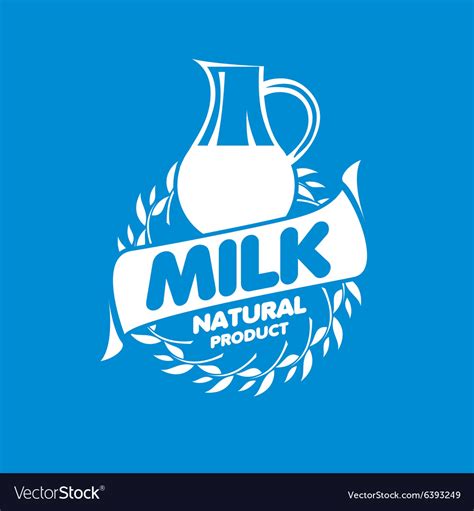 Milk logo Royalty Free Vector Image - VectorStock