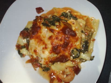 Moolicious Kitchen: Spinach 'n Seafood Lasagna