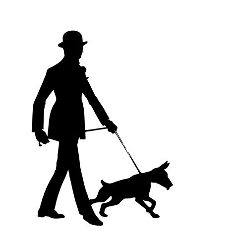 Person Walking Dog Silhouette at GetDrawings | Free download