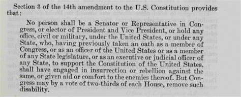 “The Exponent of Rebellion”: Examining the 14th Amendment, Section 3 ...