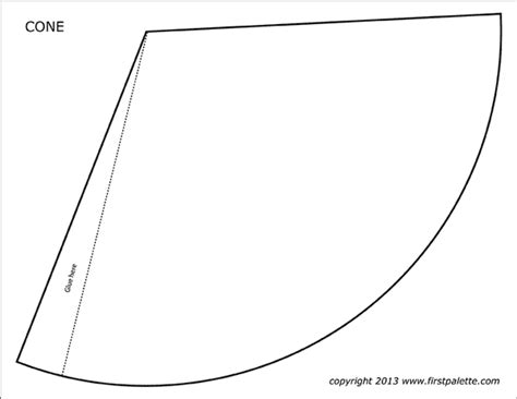 Cone Template | Free Printable Templates & Coloring Pages | FirstPalette.com