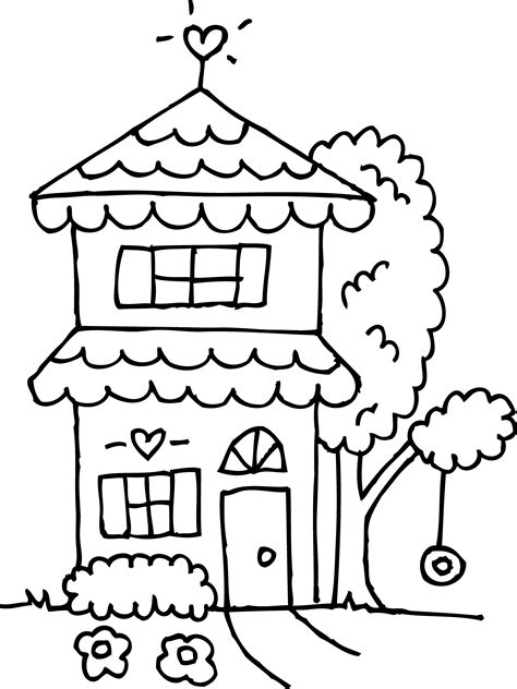 Free Printable House Coloring Pages Ad Shop And Save On School & Office Supplies Today ...