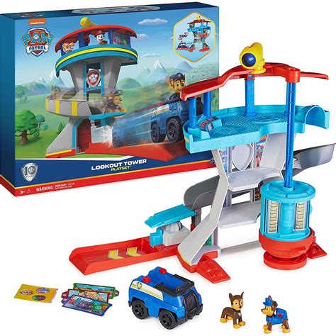 Spin Master Paw Patrol Lookout Tower Playset With Toy Car Launcher, 2 ...