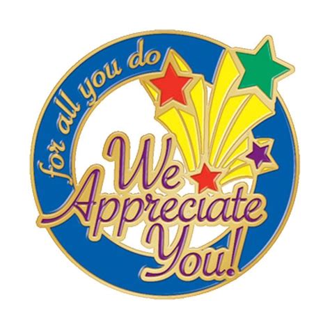 For All You Do We Appreciate You Lapel Pin With Card | Positive Promotions