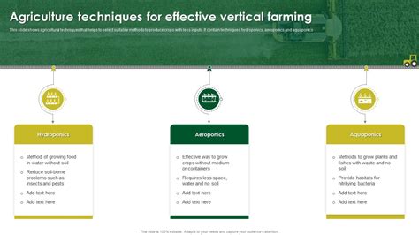 Agriculture Techniques For Effective Vertical Farming PPT Sample