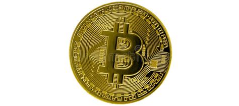 Bitcoin Isolated on White Background. Cryptocurrency - Photo of Golden Bitcoin Physical Gold ...