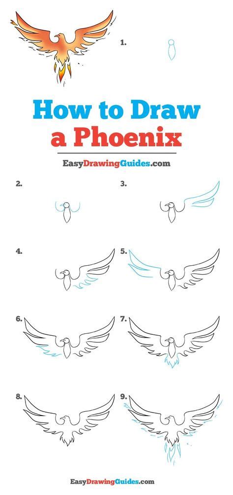 How to Draw a Phoenix | Harry Potter | Drawing for beginners, Drawing tutorials for kids, Easy ...