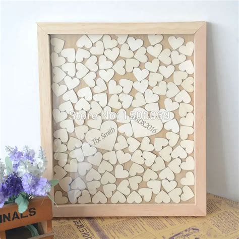 Aliexpress.com : Buy Wood Guest Book Wedding,Rustic Wedding Guest Book Frame,Wooden Signature ...