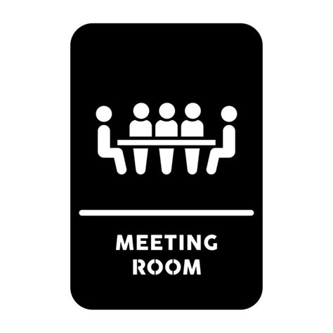 Premium Vector | Meeting room sign vector for lasercutting