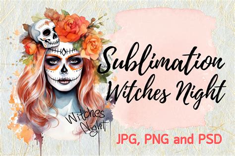 Cute Witch Flowers Watercolor Clipart Graphic by SlinlaShop · Creative Fabrica