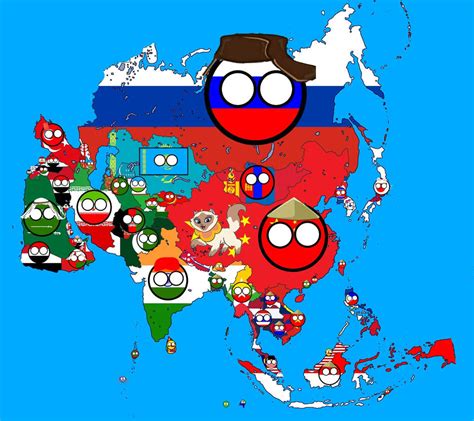 Asia map countryballs by victor3389 on DeviantArt