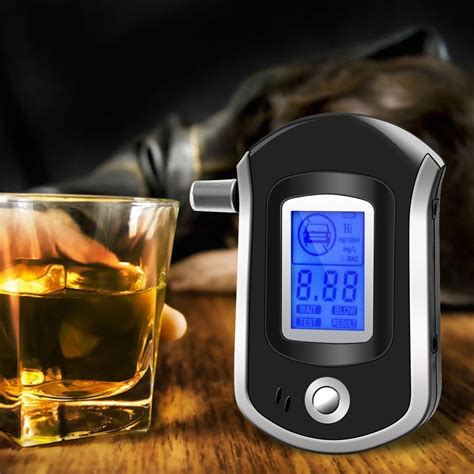 AT6000 LCD Smart Portable Digital Alcohol Breath Analyzer Tester ...