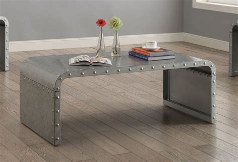 Galvanized Metal Coffee Table - Coffee and Cocktail Tables - Occasional and Accent Furniture ...