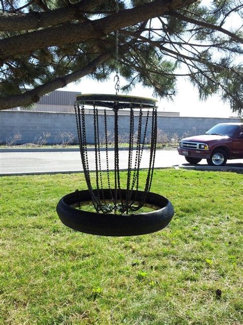 Frisbee golf basket I made of bicycle parts | Disc golf basket, Disc golf, Frisbee golf