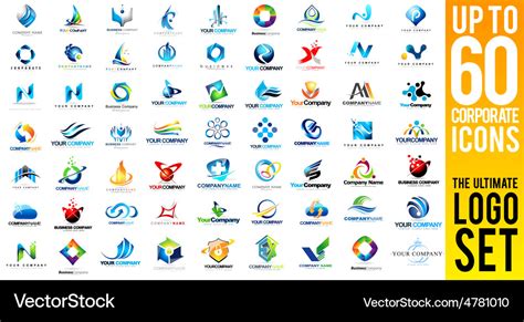 Business corporate logo set Royalty Free Vector Image