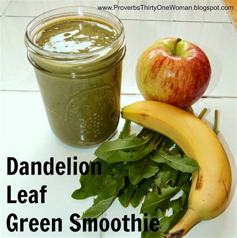 Dandelion Leaf Green Smoothie | Proverbs 31 Woman Vegetable Smoothie ...