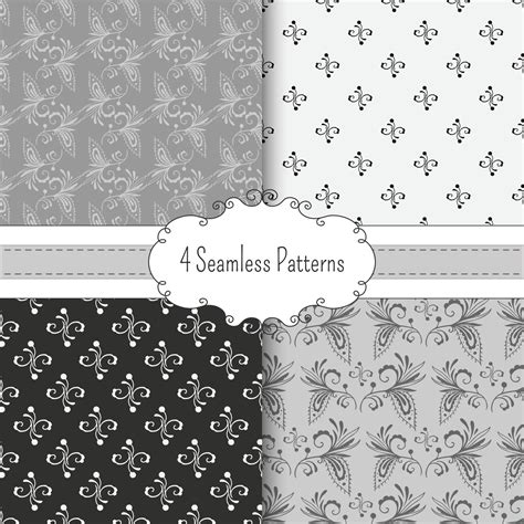 Set of seamless patterns in Boho style. Vector illustration. 11559277 ...